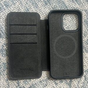 Nomad Black Folio iPhone Case with Wallet Functionality 13 pro